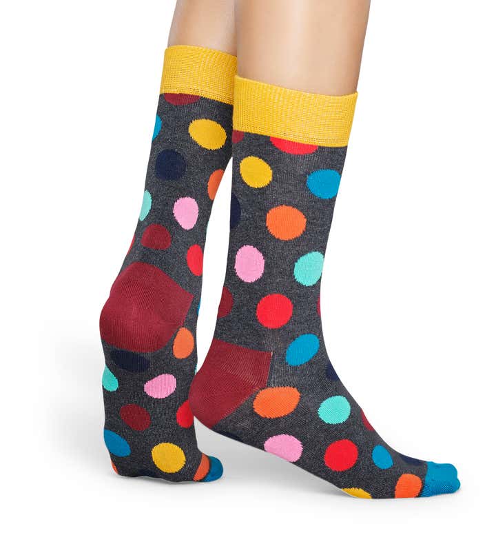 Patterned Black Socks: Big Dot | Happy Socks US