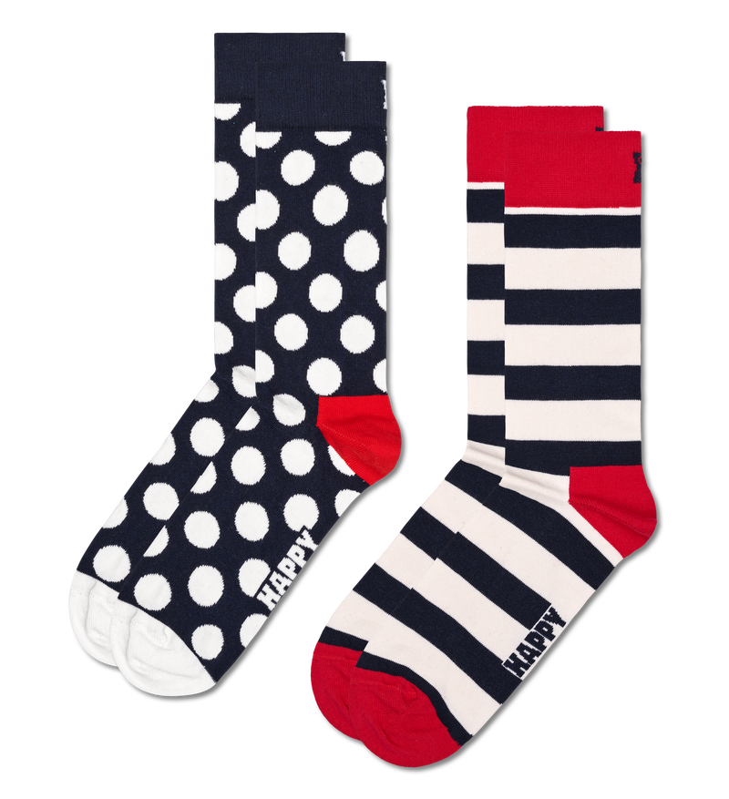 2-Pack Colorful Polka Dot Socks | Classic Crew Socks
