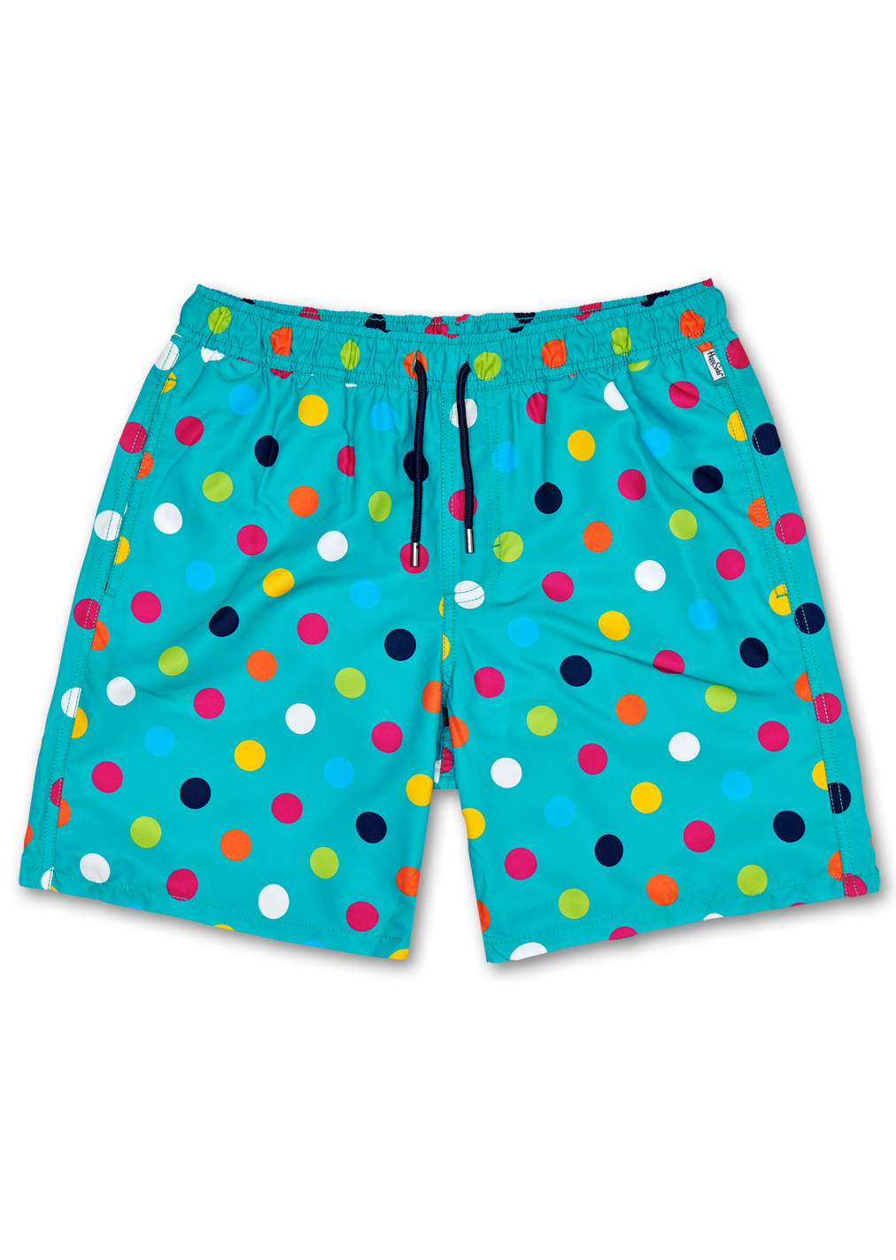 Big Dot Long Swim Shorts, Turquoise | Happy Socks
