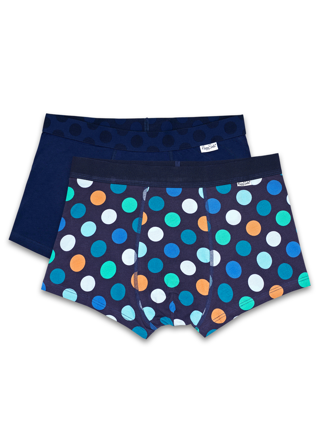 Men’s Underwear Blue: Big Dot Trunk 2-Pack | Happy Socks