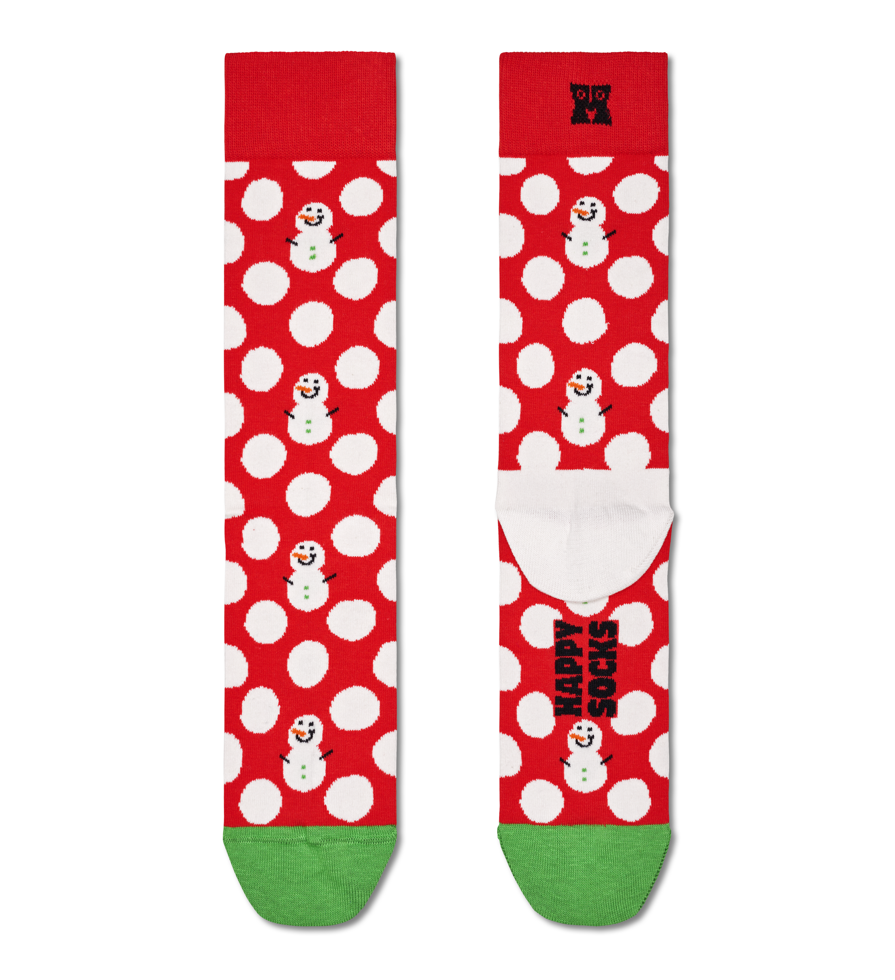 Red Big Dot Snowman Crew Sock | Happy Socks