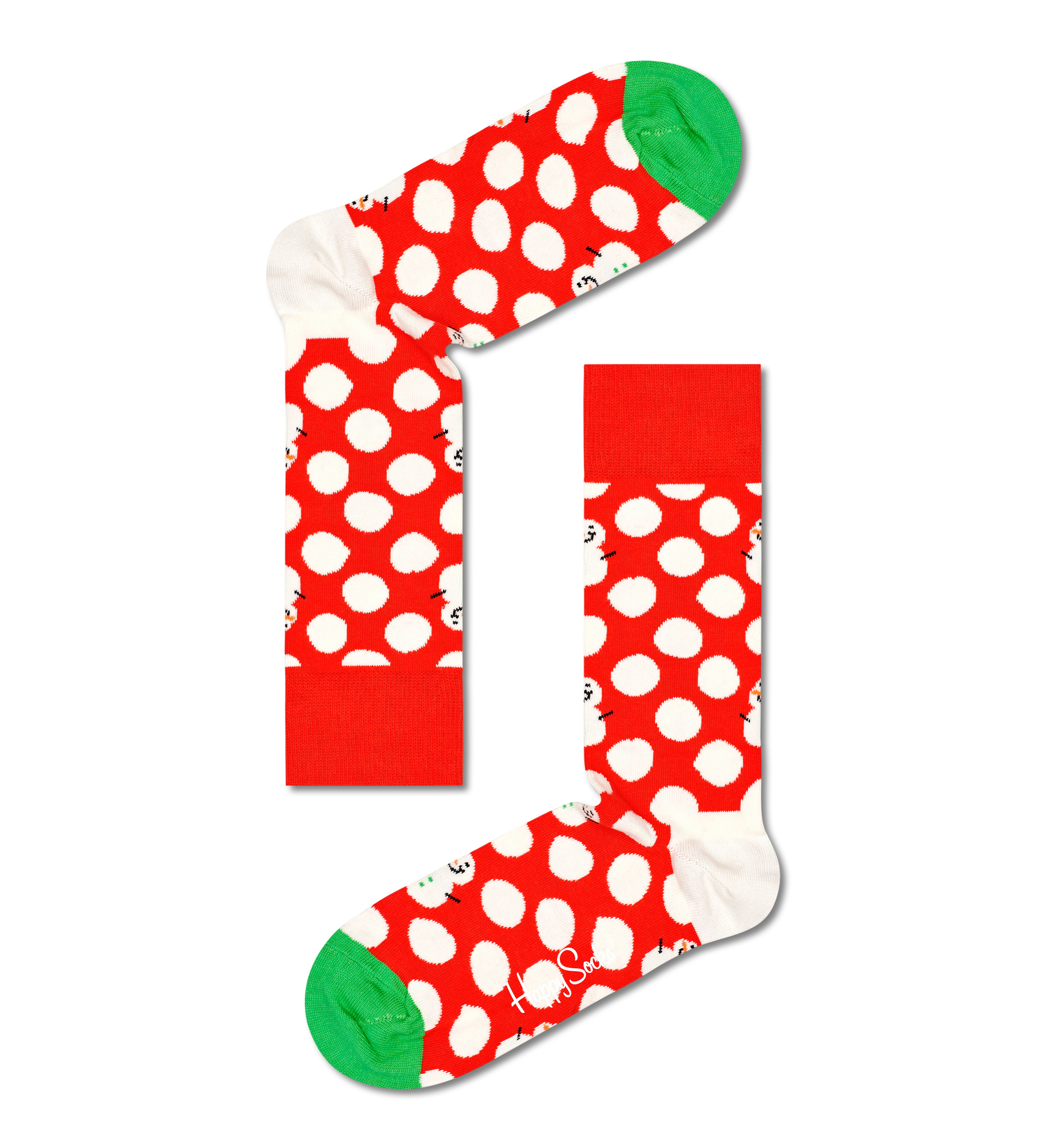 Red Big Dot Snowman Crew Sock | Happy Socks