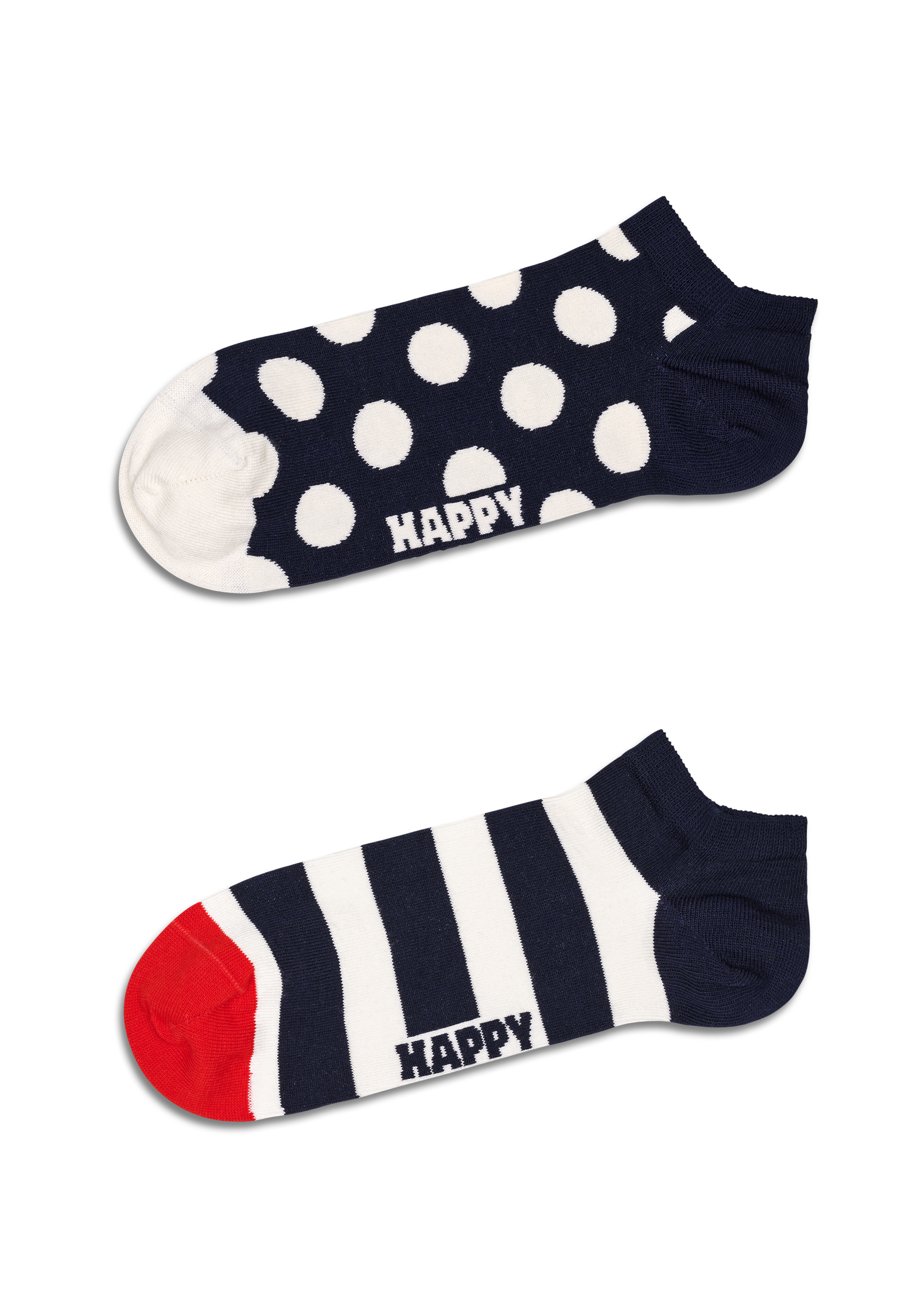 2-Pack Big Dot Stripe Low Socks
