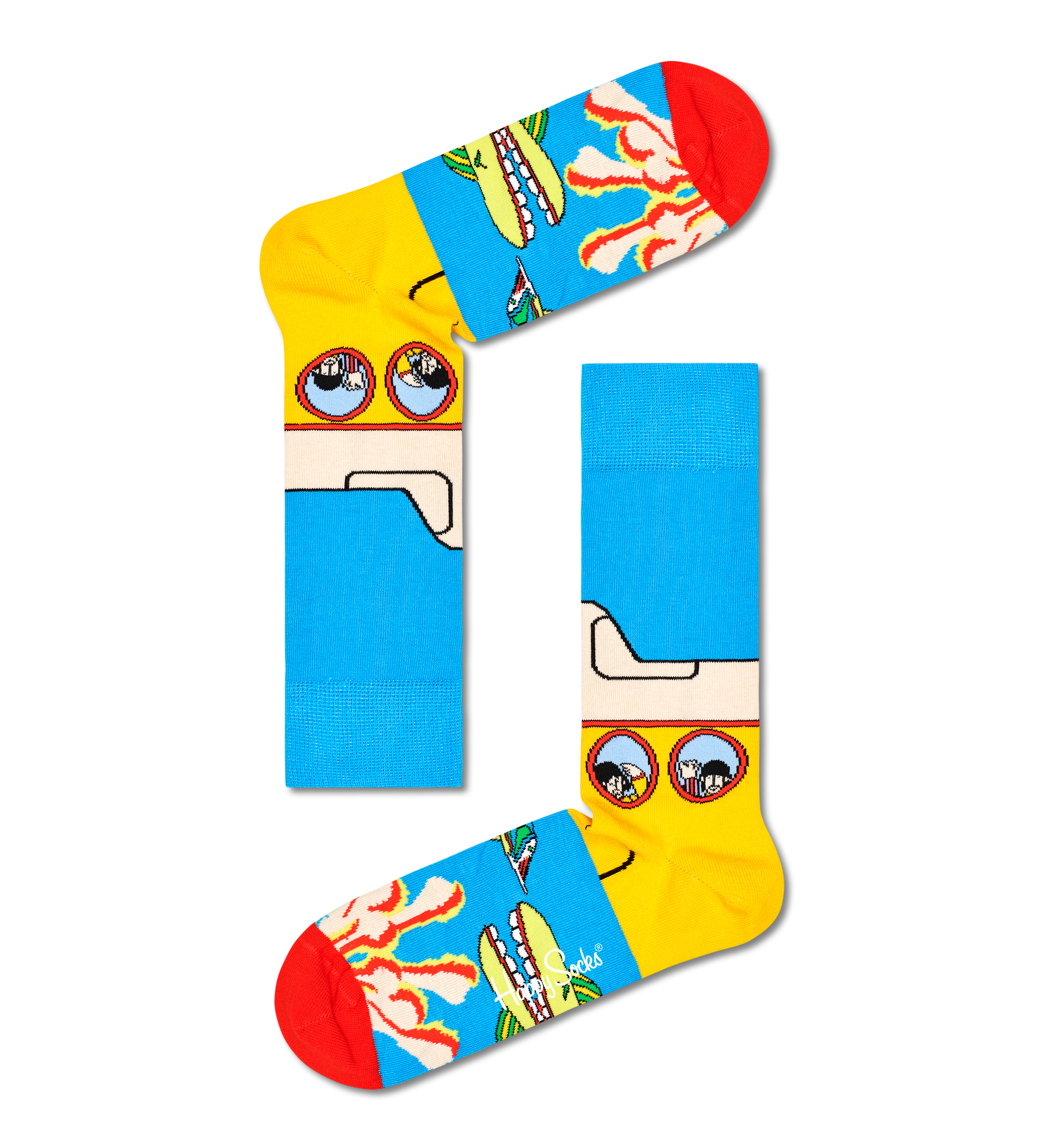 Blue Beatles Yellow Submarine Crew Sock | Happy Socks