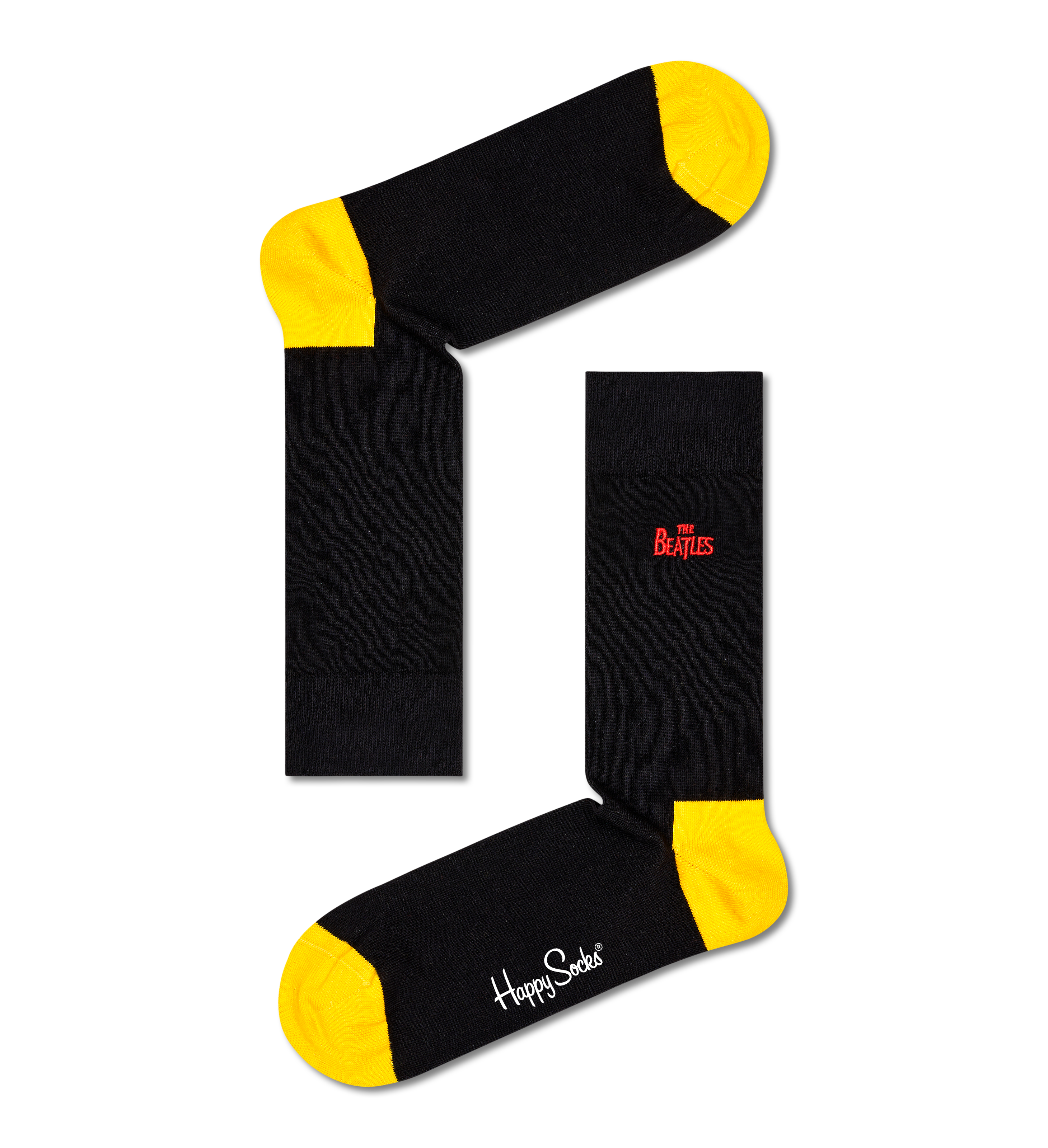 Black Beatles Crew Sock | Happy Socks