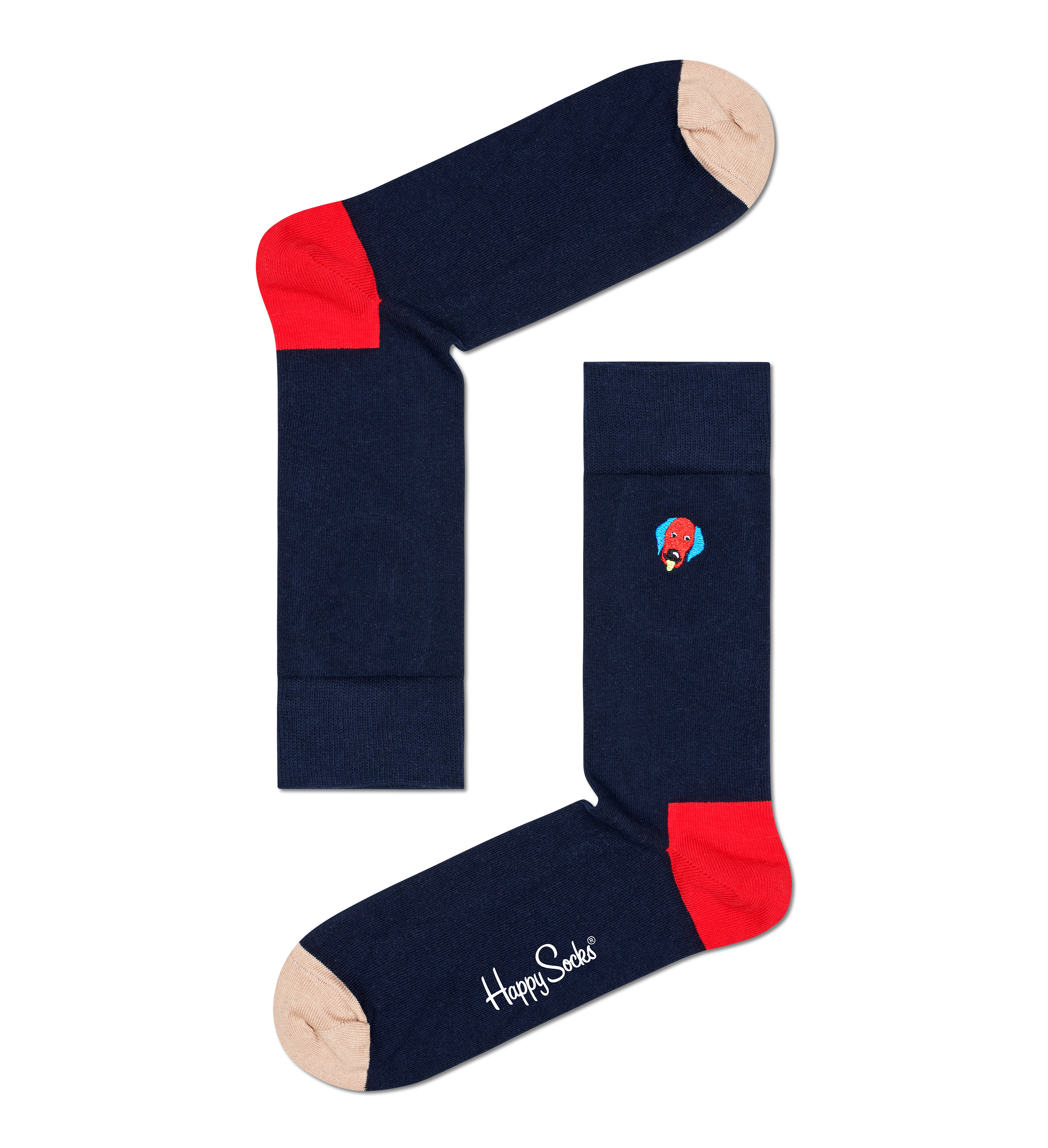 Dog Sock, Blue | Embroidery | Happy Socks