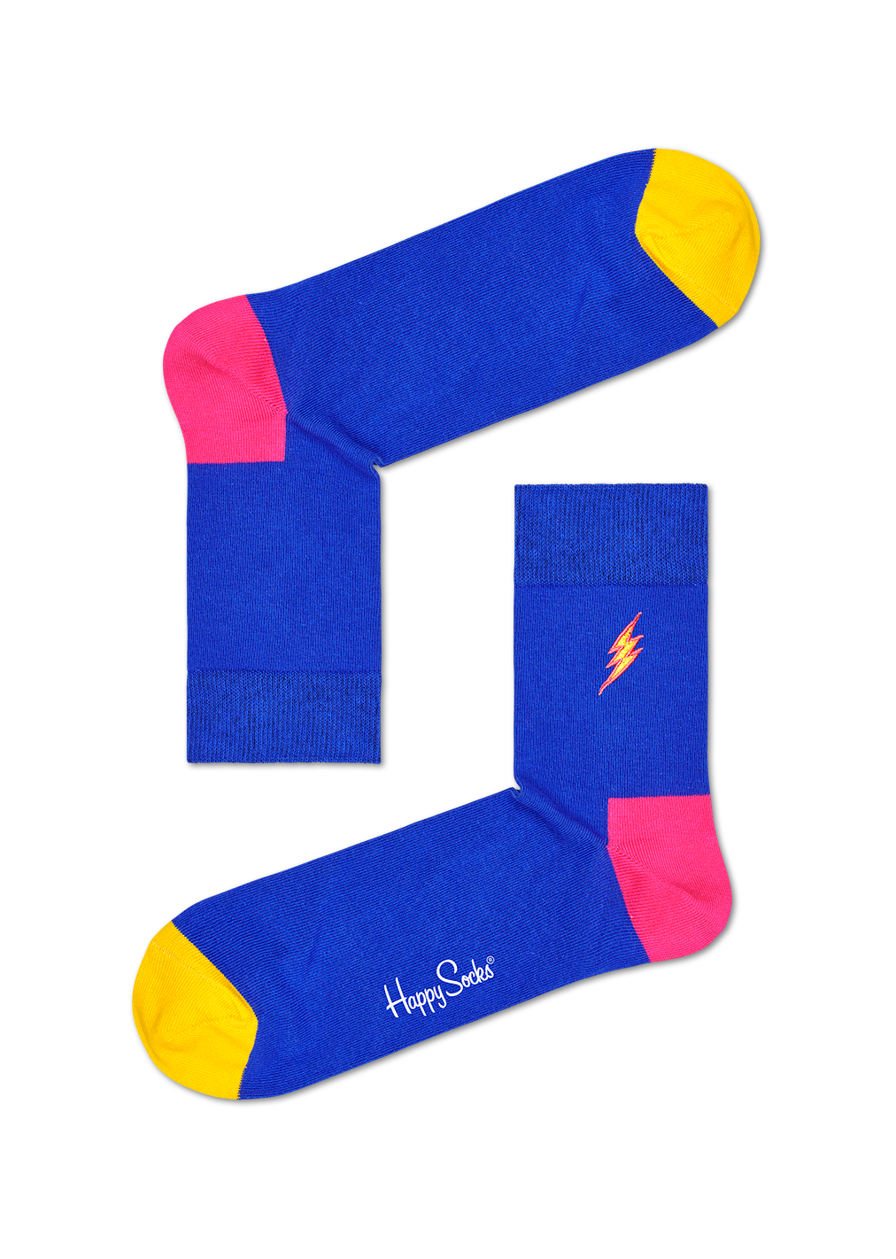 Embroidery Flash 1/2 Crew Socks, Purple | Happy Socks