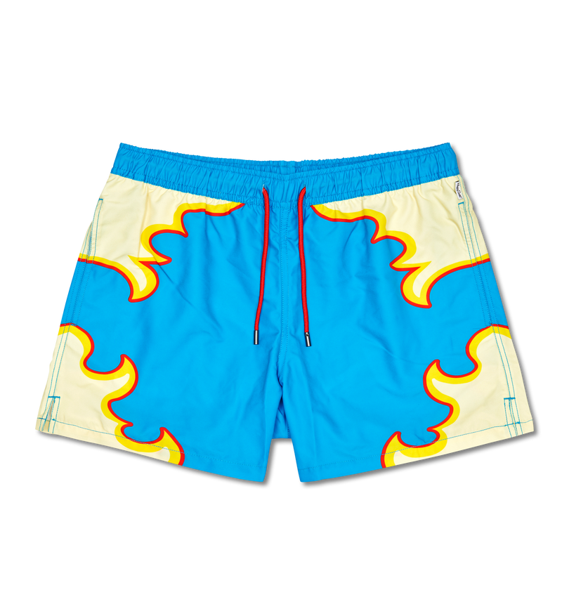 Turquoise Bling It Swim Shorts | Colorful Summer Swim Trunks