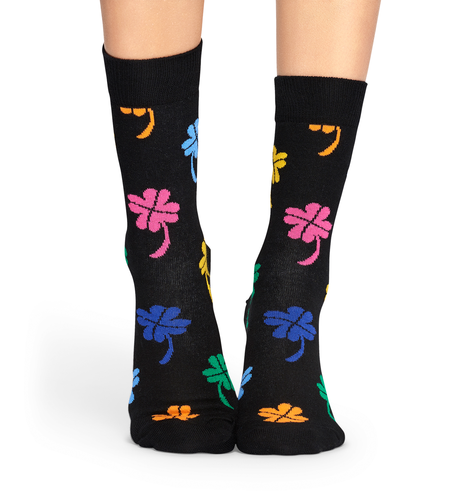 Happy Socks - Black Dressed Sunglasses Sock | Happy Socks | Graphic & Abstracts | Black, Turquoise, Yellow, Dark Orange