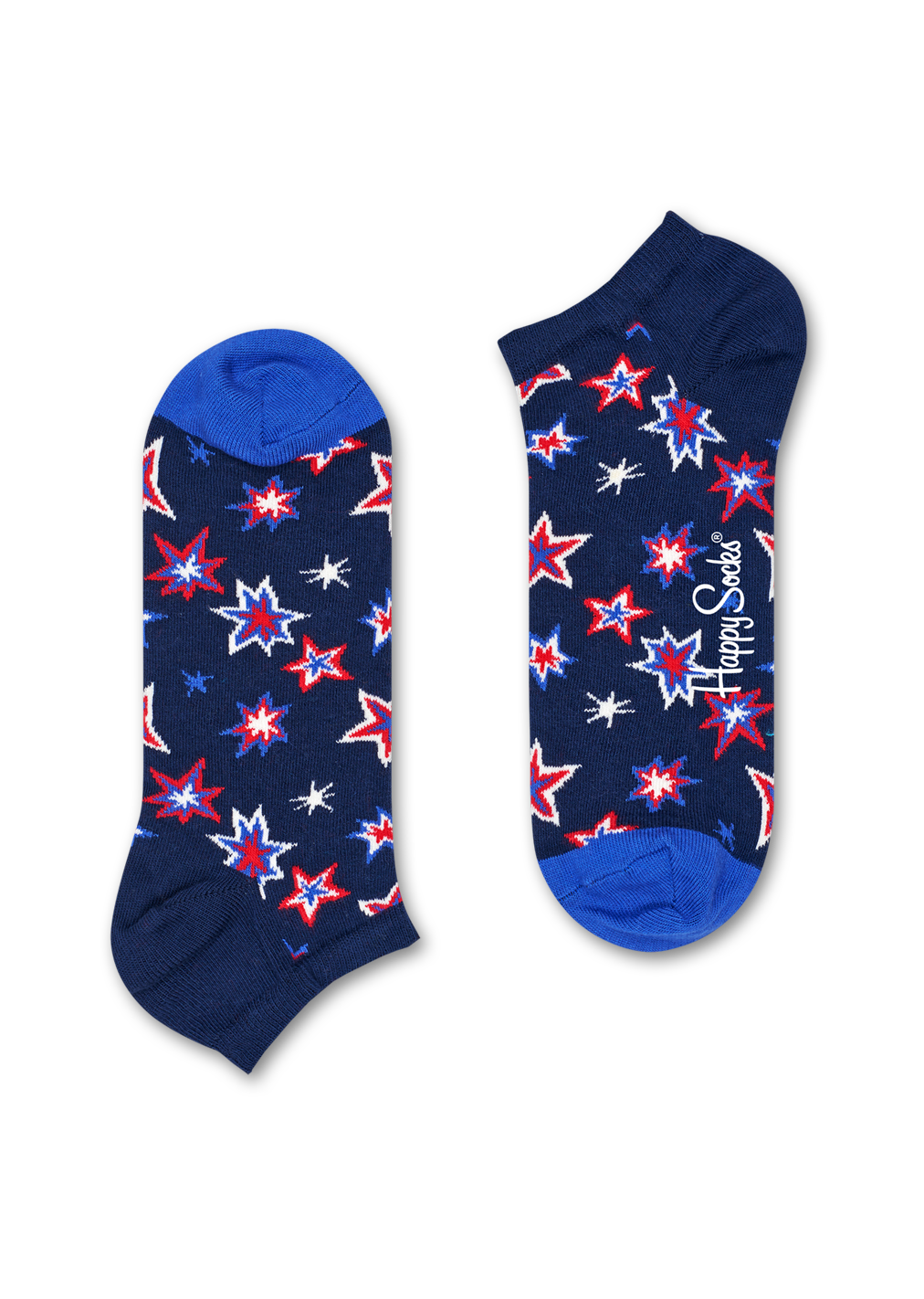 Blue Cotton Low socks: Bang Bang pattern | Happy Socks