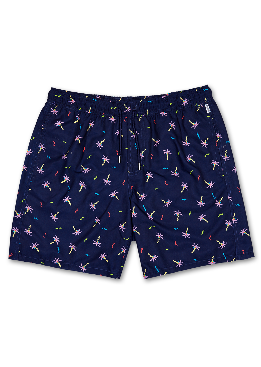 Confetti Palm Long Swim Shorts, Blue | Happy Socks