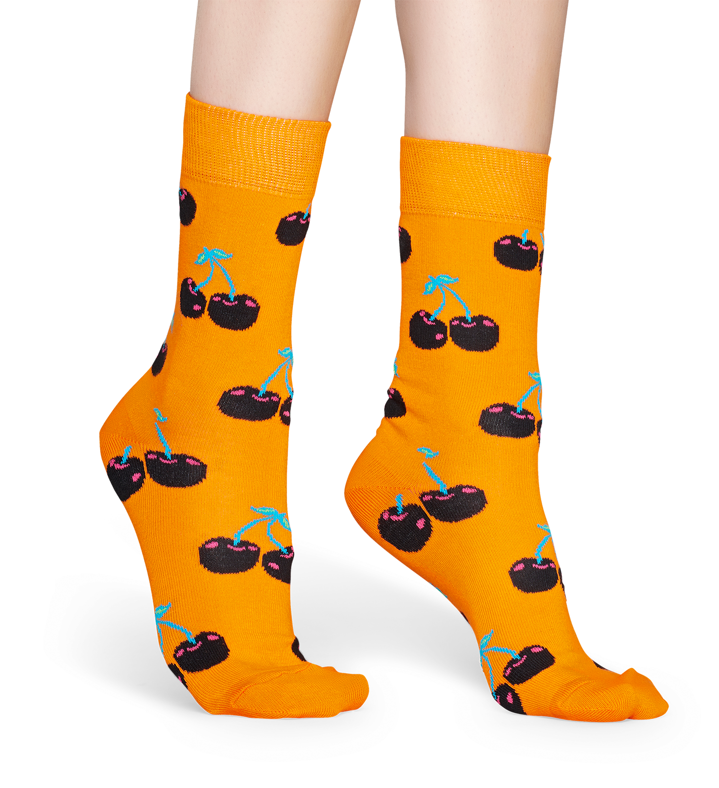 Navy Cherry Crew Sock | Happy Socks US | Lange Socken