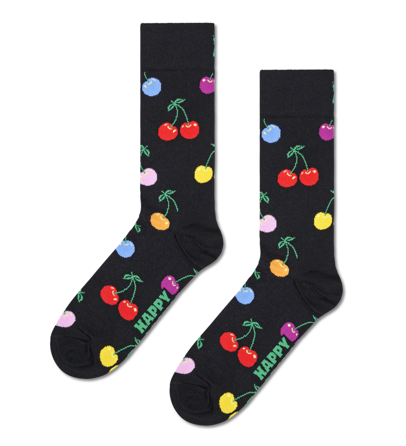 Black Cherry Crew Sock | Colorful Fun Socks