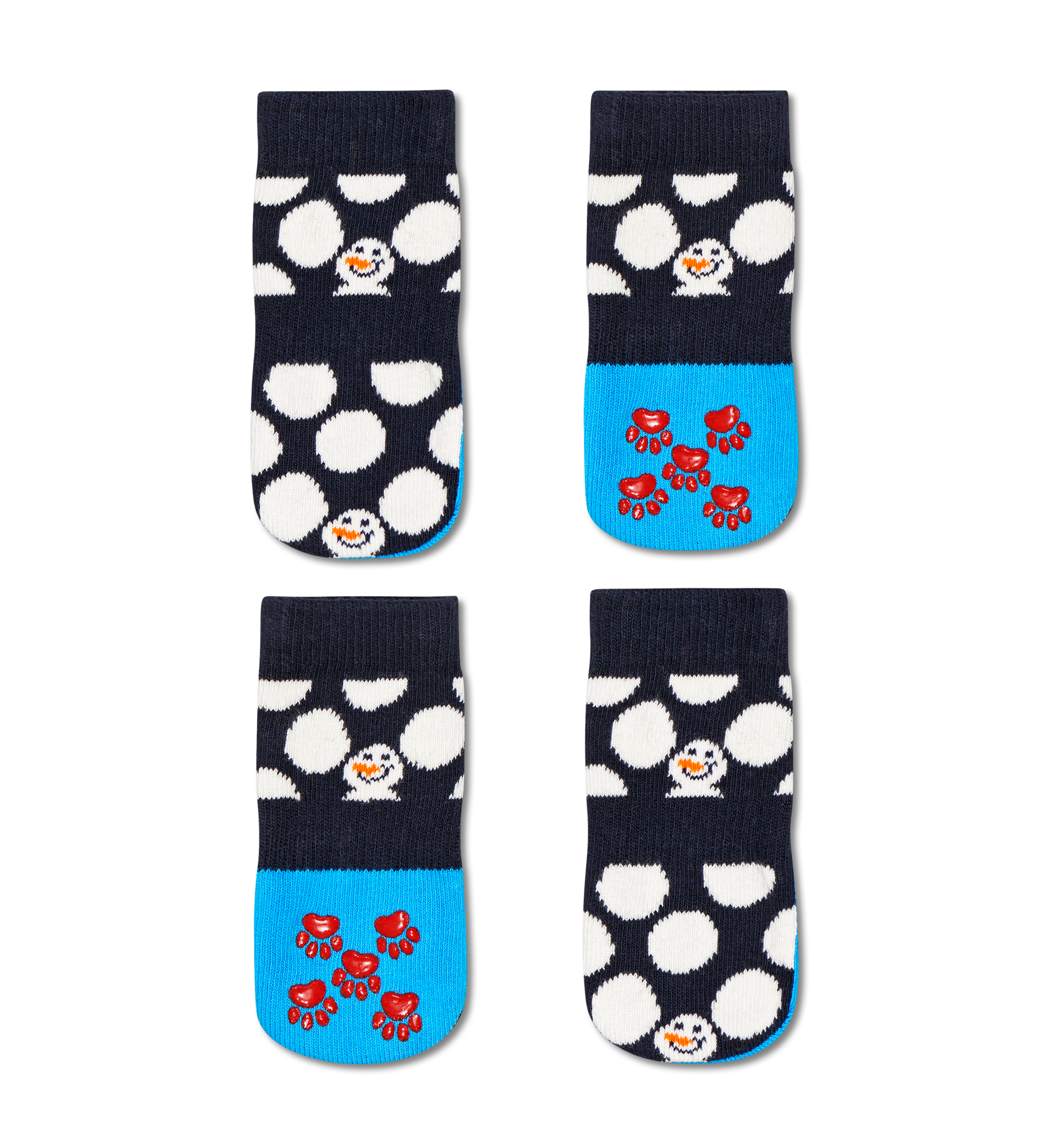 Navy Big Dot Snowman Dog Crew Sock | Happy Socks