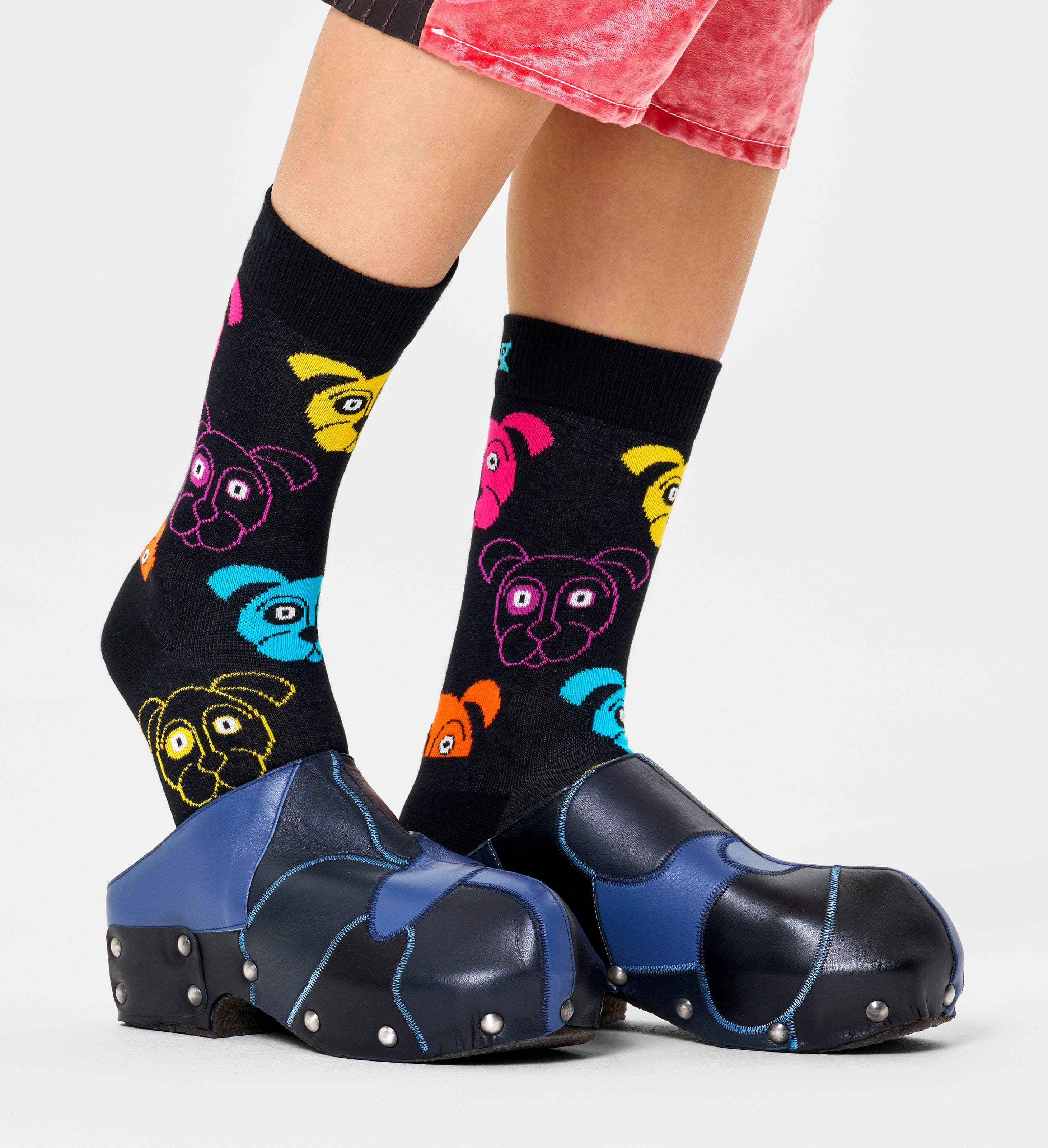 Schwarze Dog Crew Socken | Happy Socks DE