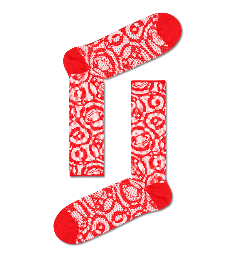 Red Dressed Kai Crew Sock | Cozy Comfy Socks