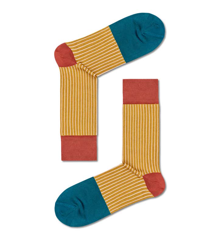 Dressed Stripe Rib Sock