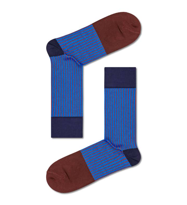 Dressed Stripe Rib Sock