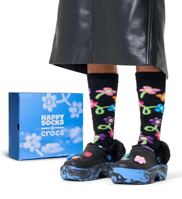 Happy Socks x Crocs - Balloon Flower Stomp Lined Clog