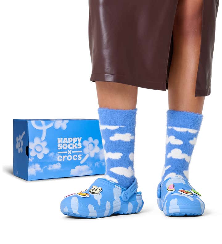 Happy Socks x Crocs - Cloudy Classic Lined Clog
