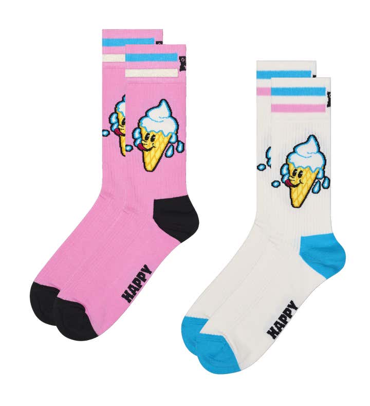 2-Pack Ice Cream Cone Socks