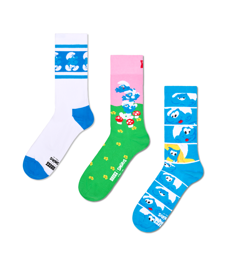 The Smurfs 3-Pack Smurf Crew Socks