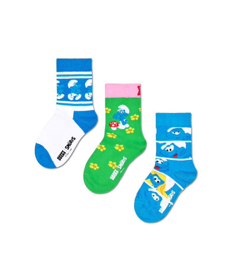Kids The Smurfs 3-Pack Smurf Crew Socks