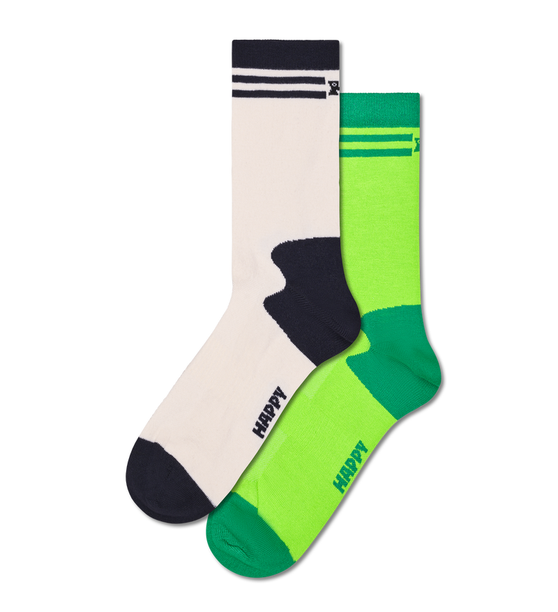 2-Pack Extra Cool Short Crew Socks |Happy Socks