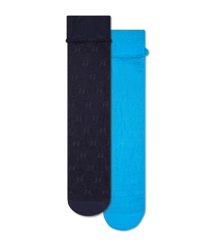 2-Pack H Monogram Tall Crew Socks