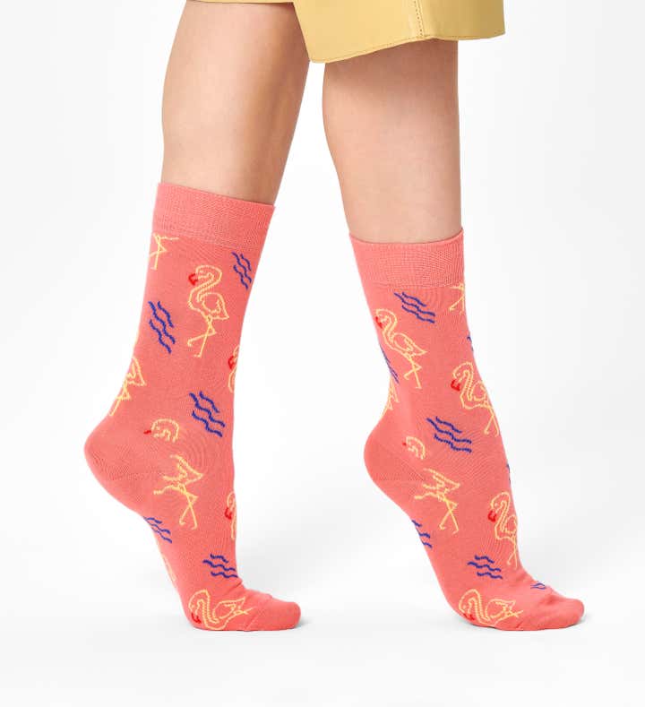 Yellow Flamingo Sock | Happy Socks US