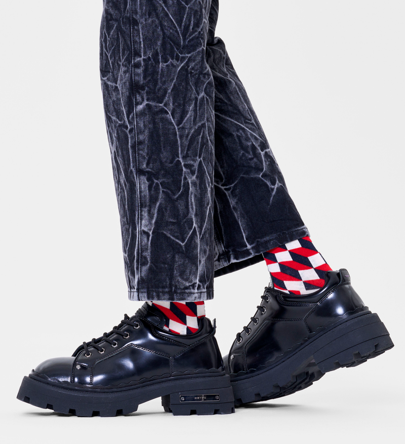 Navy Filled Optic Crew Sock | Colorful Crew Socks