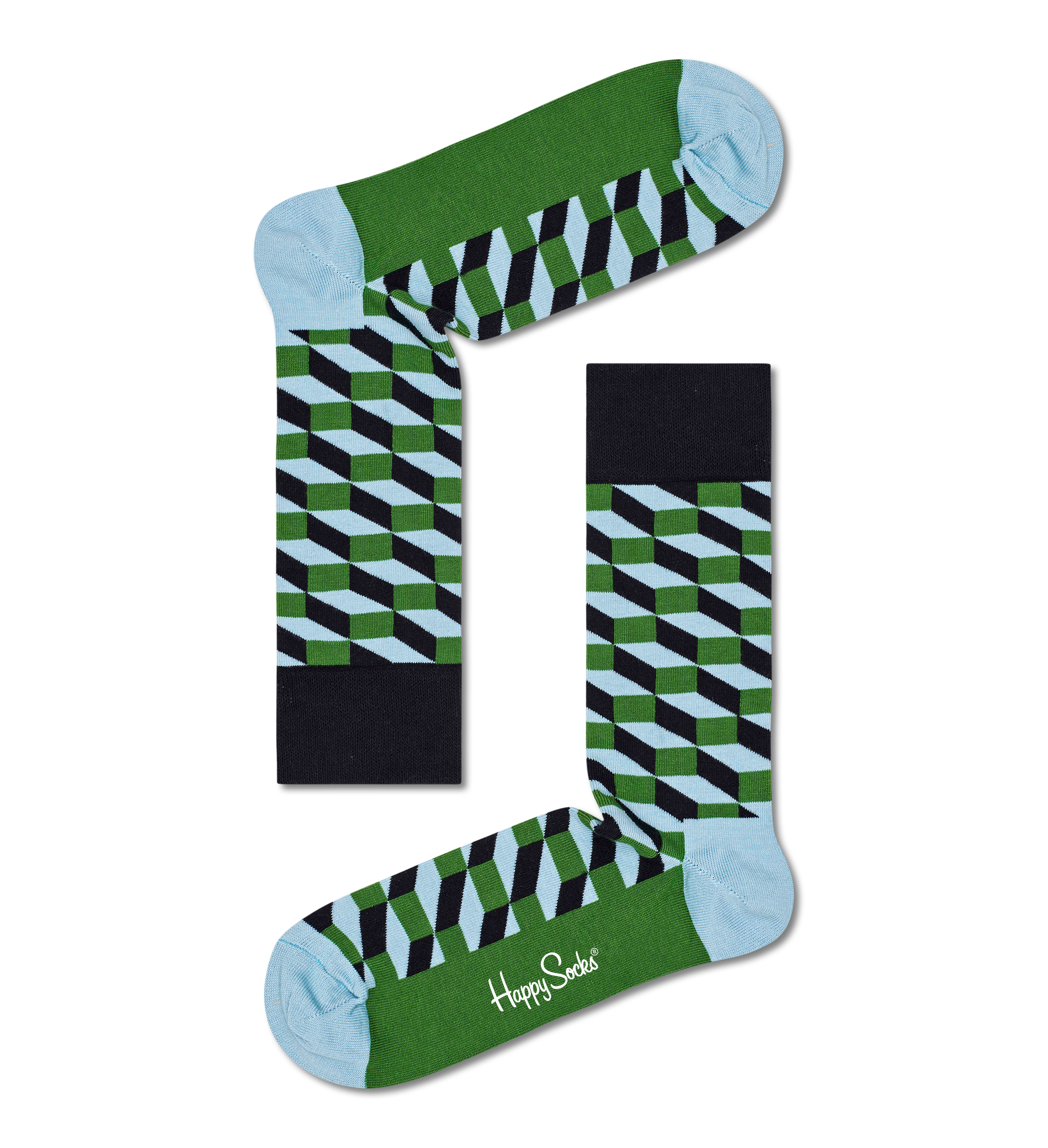 Filled Optic Sock, Green | Happy Socks