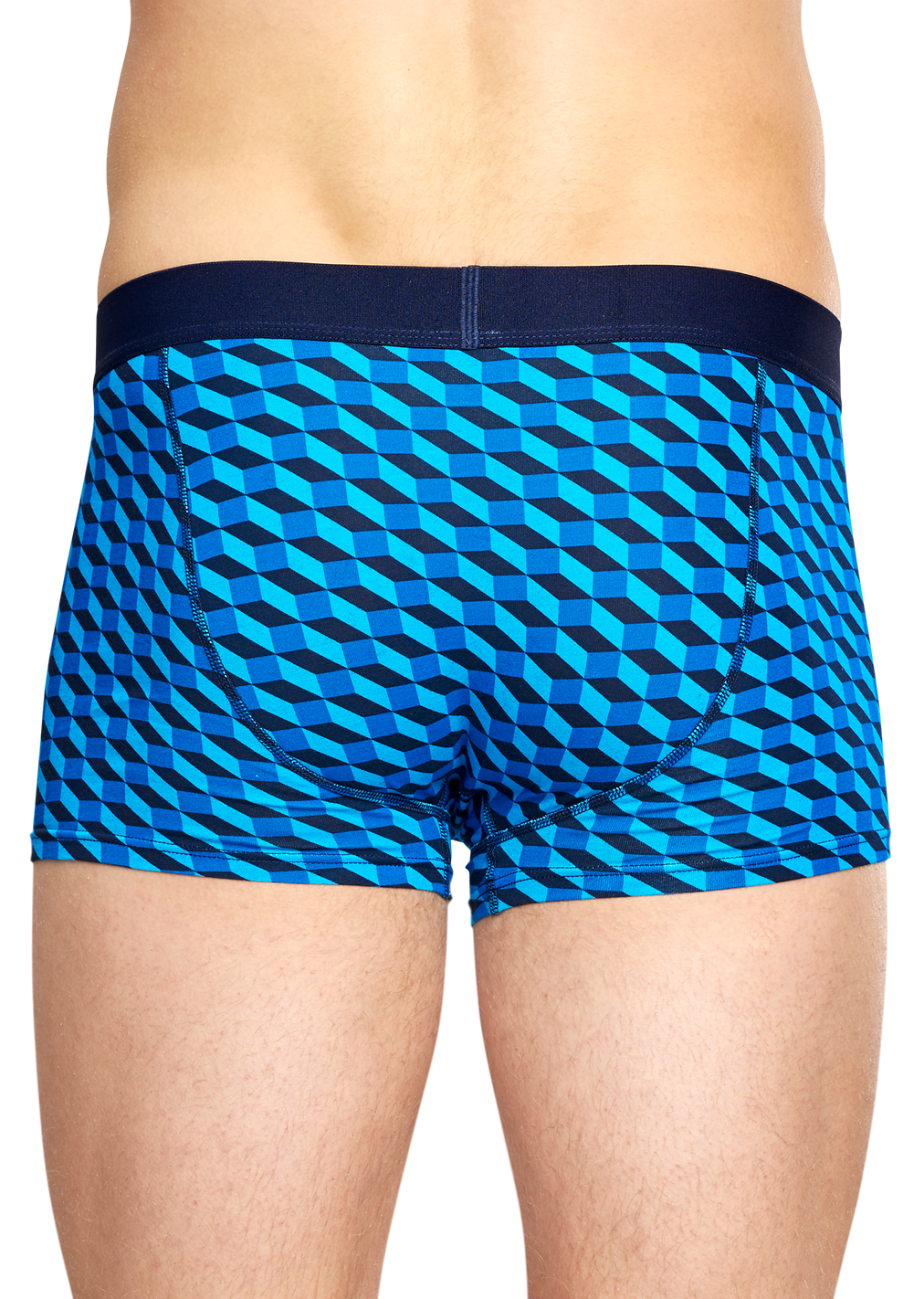 Blue trunk: Filled Optic - Men’s Underwear | Happy Socks