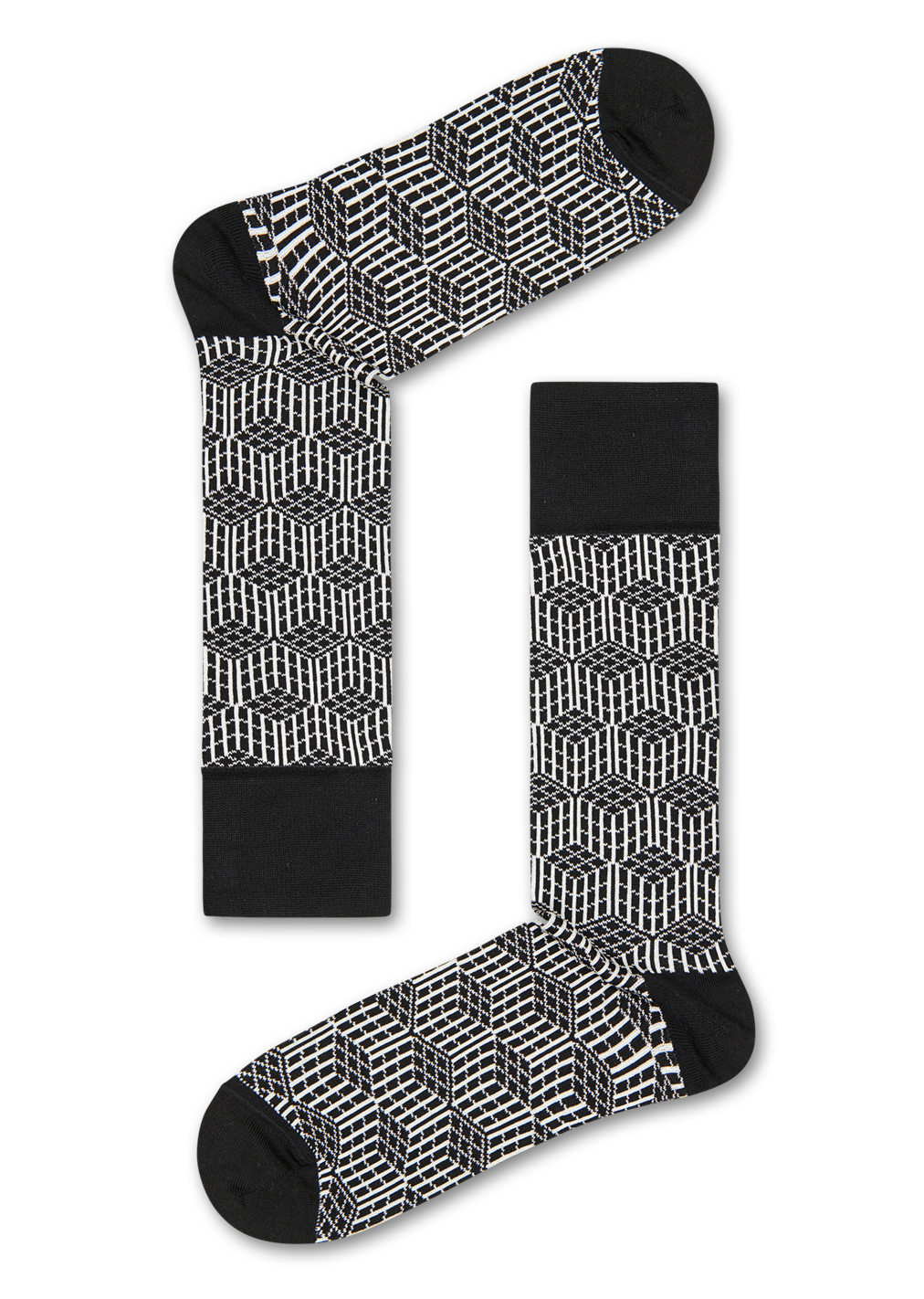 Black suit socks: Geometric - DRESSED | Happy Socks