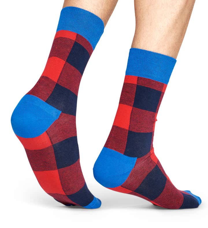 Red Socks: Gingham Pattern | Happy Socks US