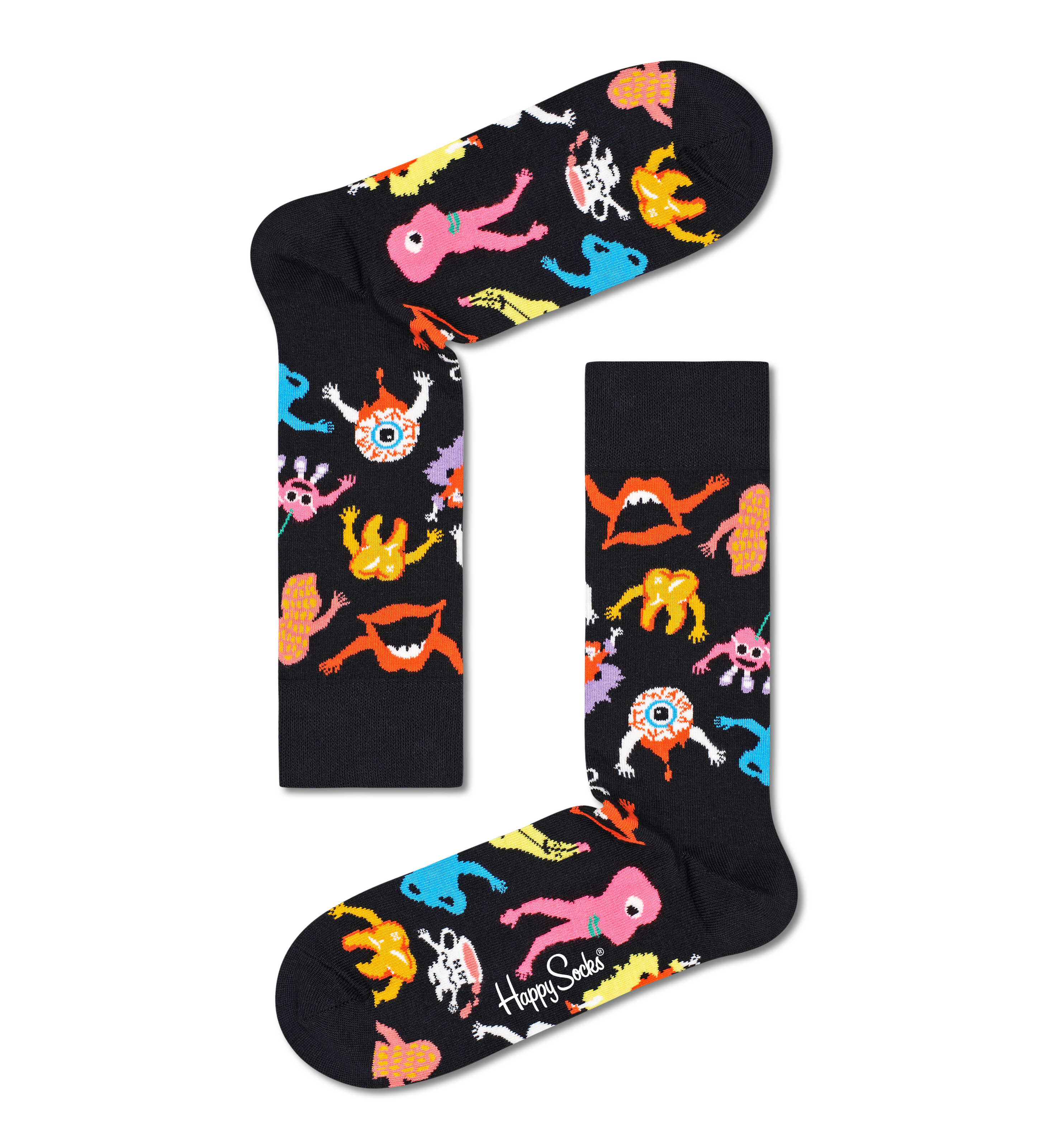 Black Halloween Monsters Crew Sock | Happy Socks