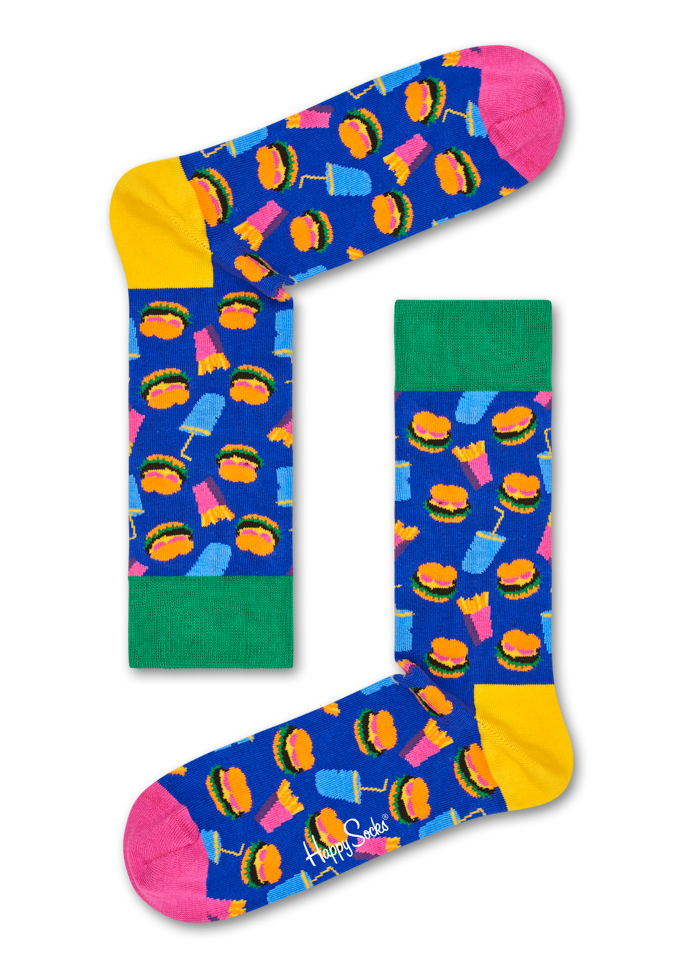 Blue socks: Hamburger pattern | Happy Socks