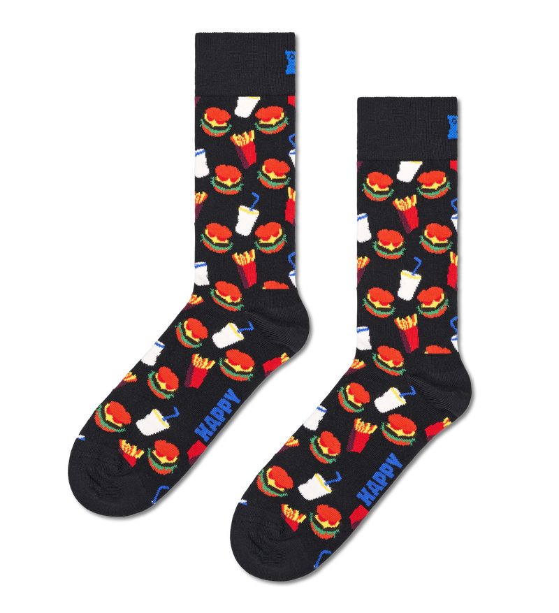 Colorful Hamburger Socks | Fun & Crazy Crew Socks