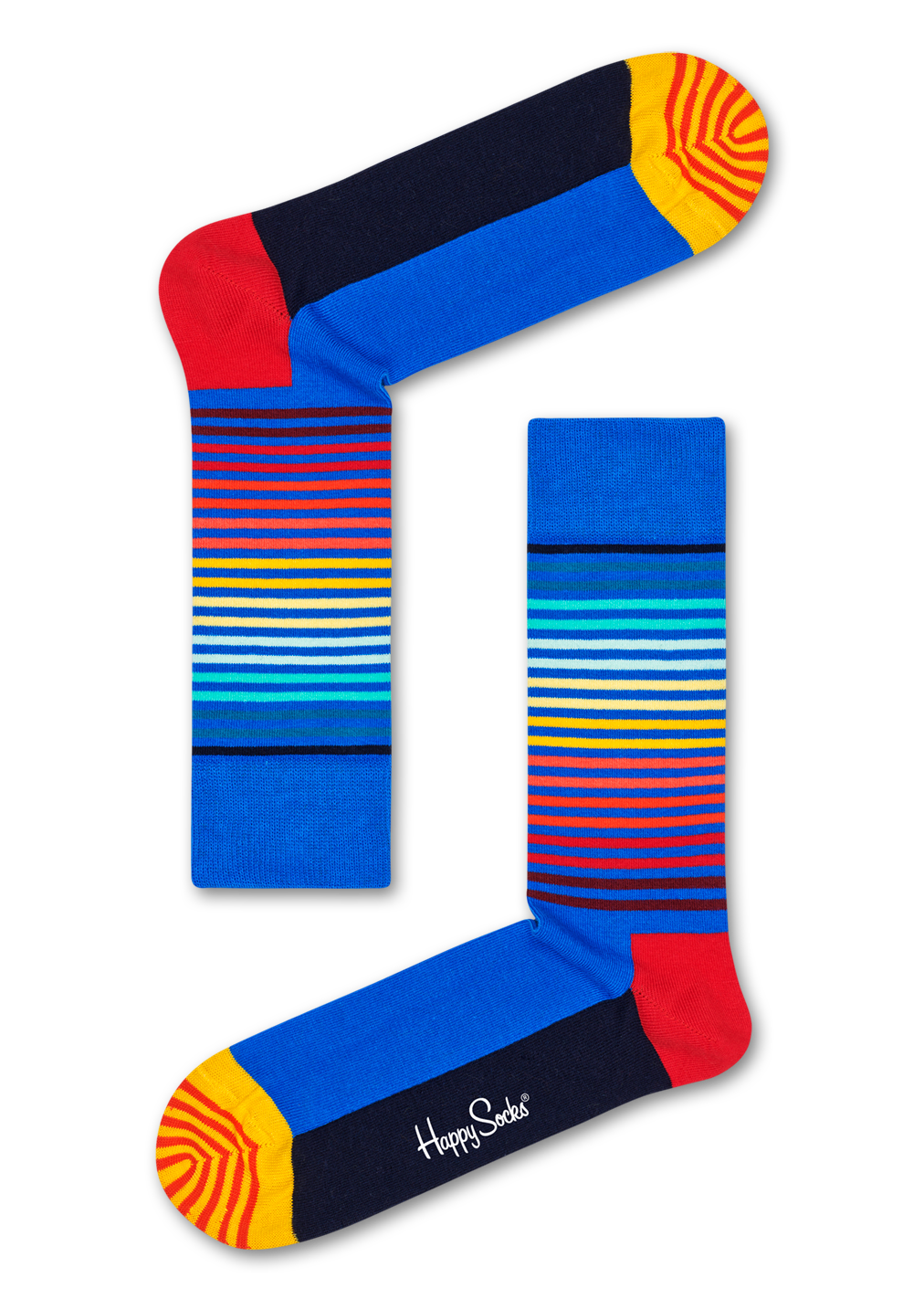 Half Stripe Socks, Blue | Happy Socks US