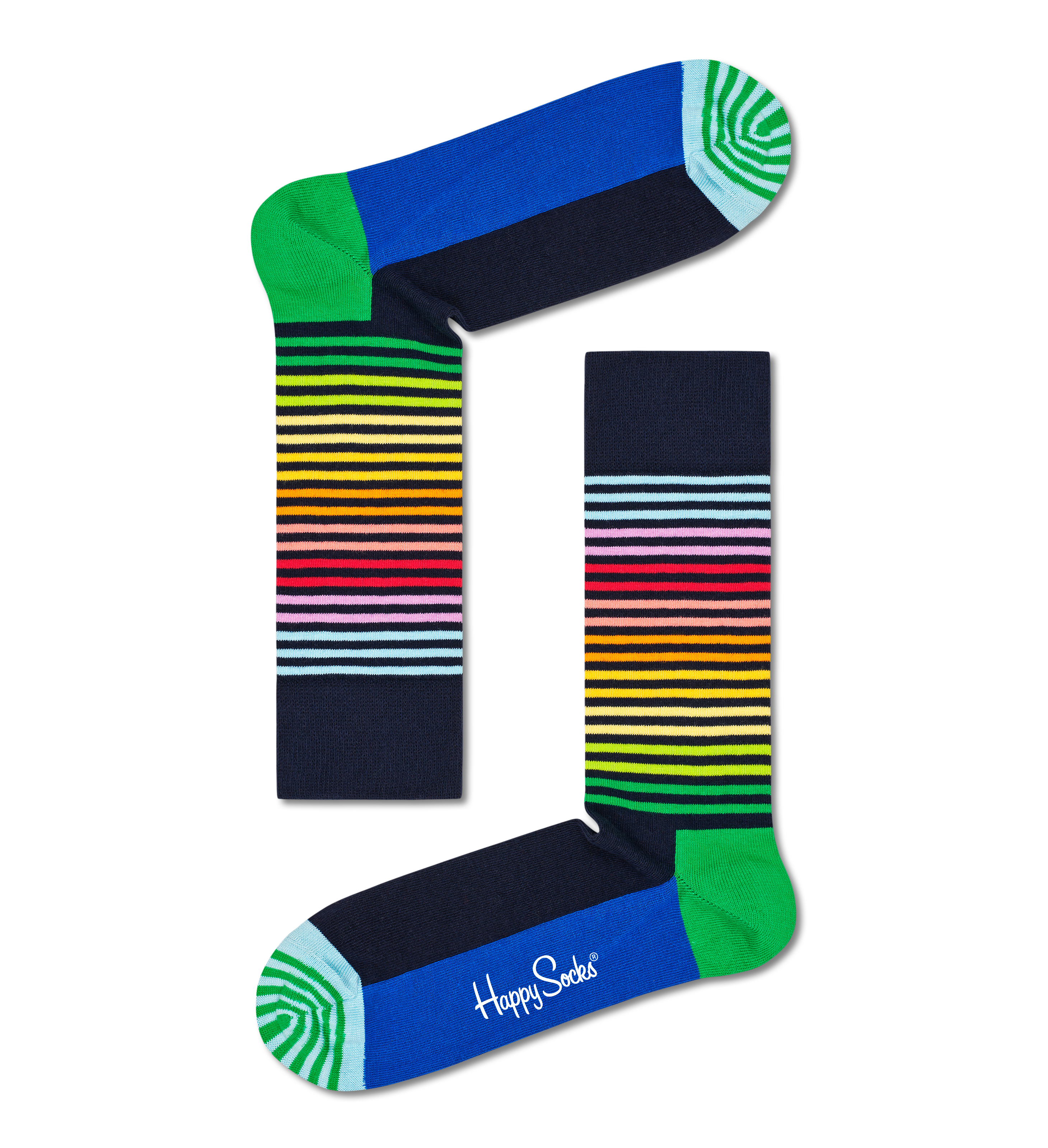 Blue Half Stripe Sock | Happy Socks
