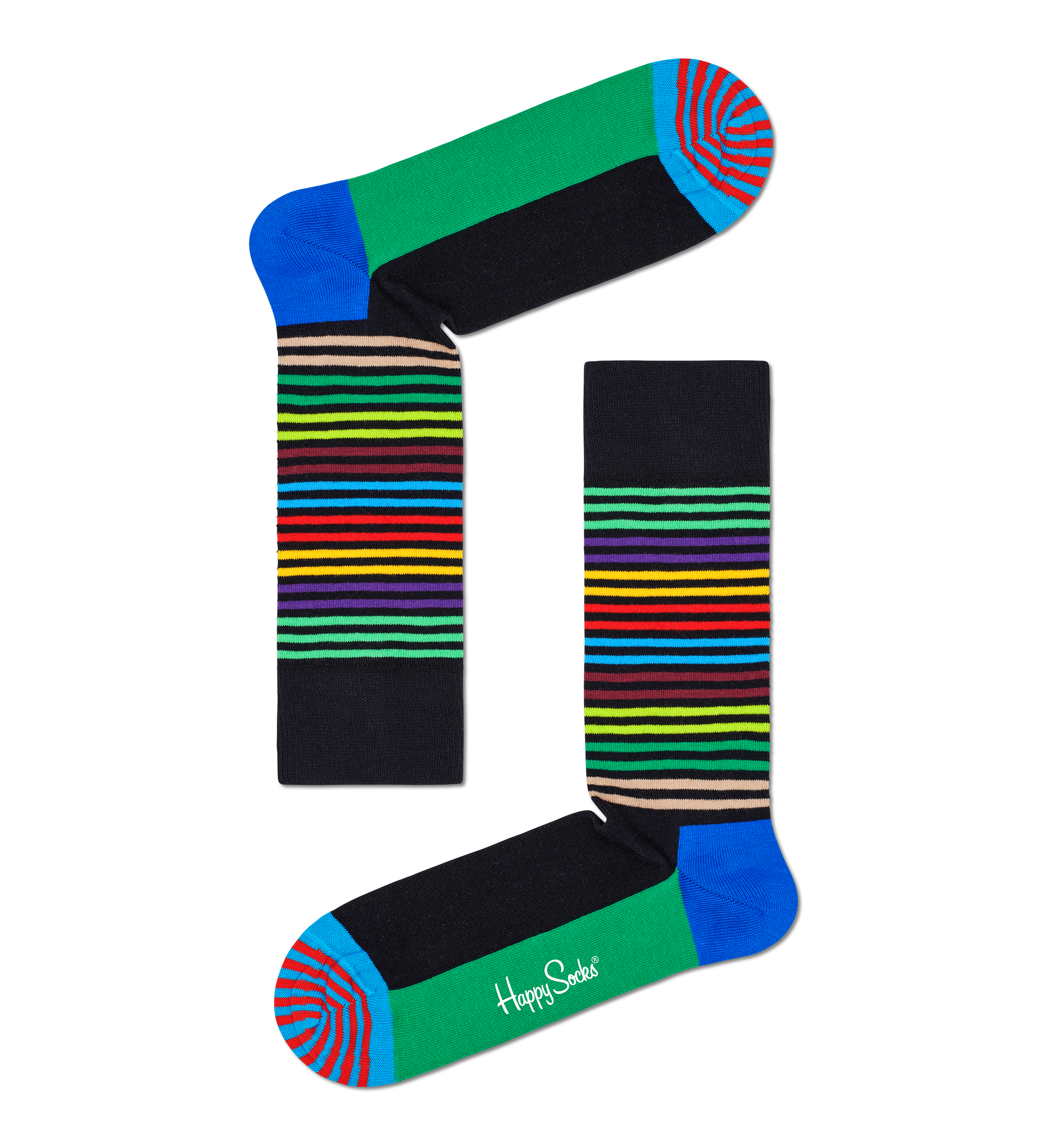 Black Sock: Half Stripe | Happy Socks