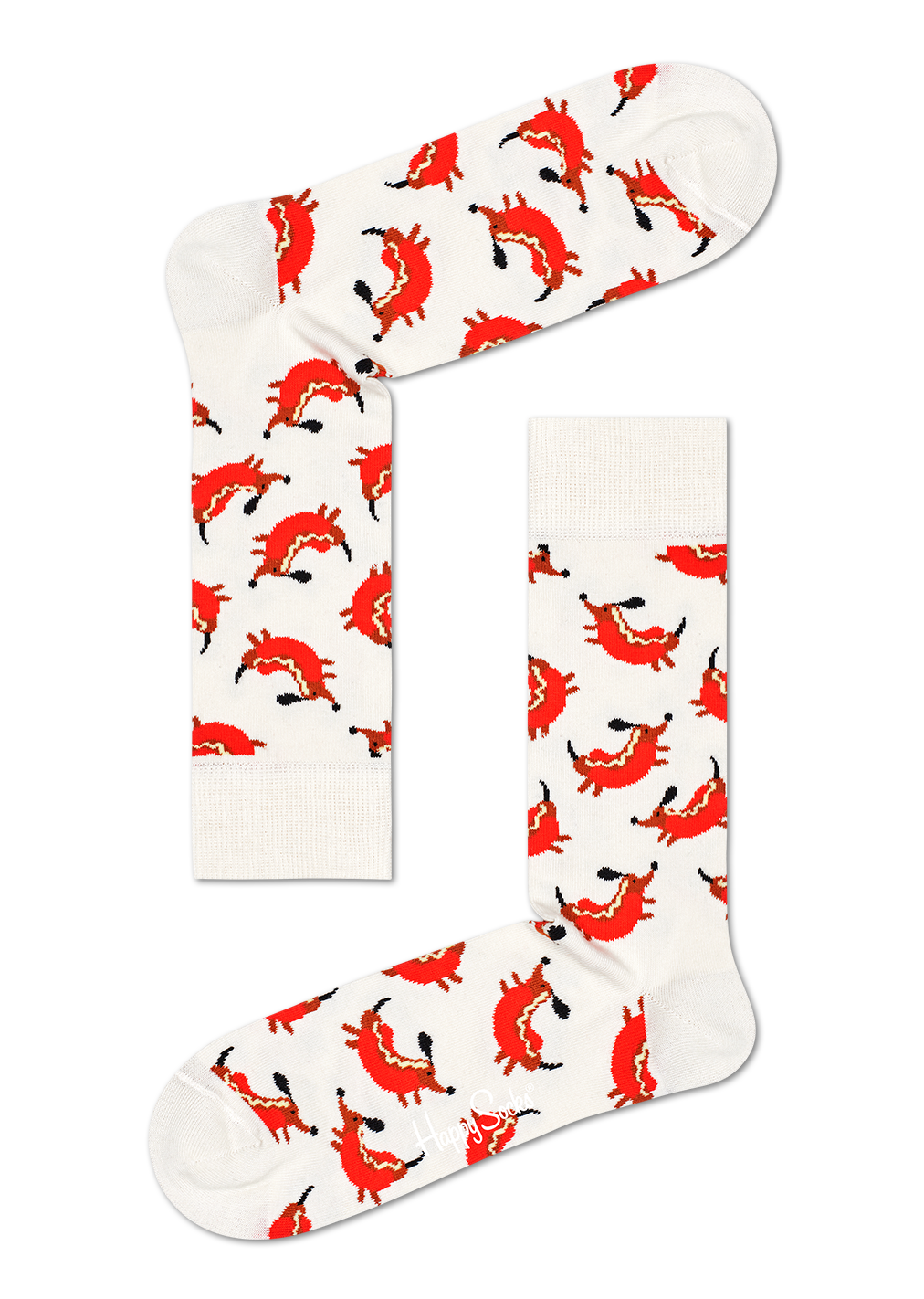 Weiße Socken: Hot Dog Dog | Happy Socks AT