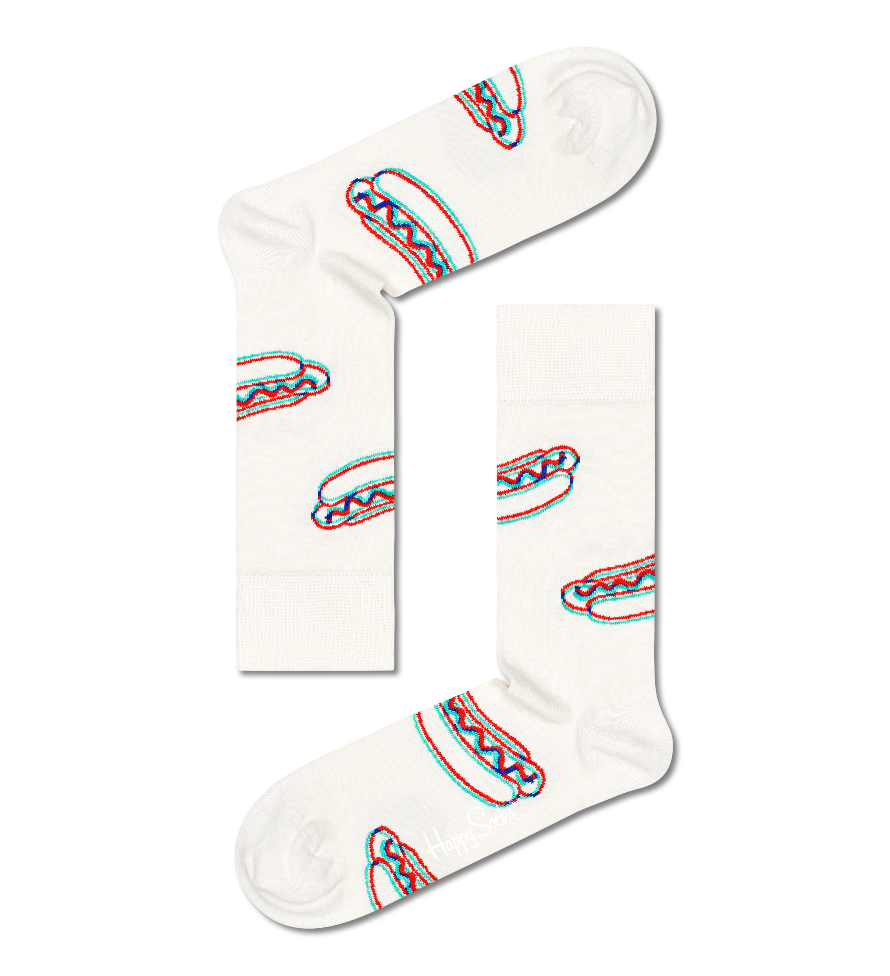 White Hot Dog Crew Sock | Happy Socks