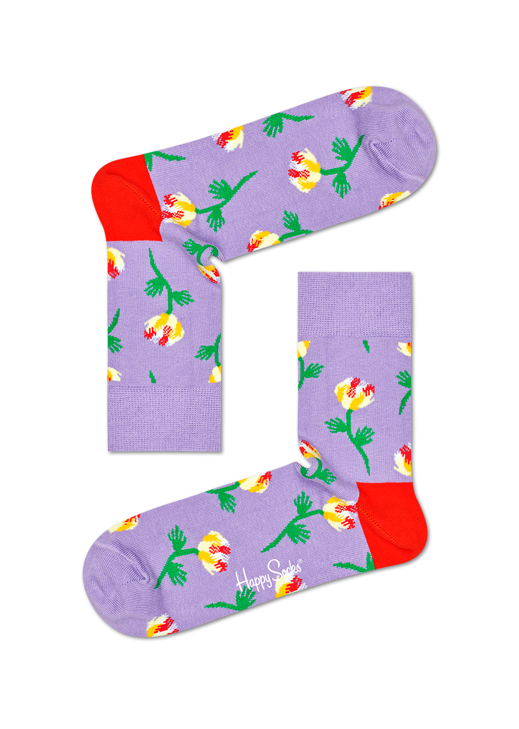 Purple Sock: Hand Flower | Happy Socks