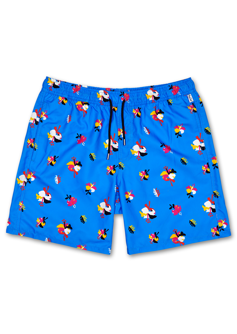 Hibiscus Long Swim Shorts, Blue | Happy Socks