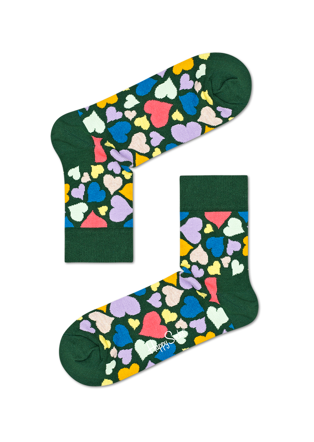 Green Sock Heart Happy Socks US