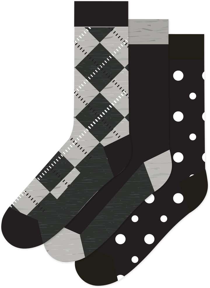 HS Argyle Sock 3-Pack Socks