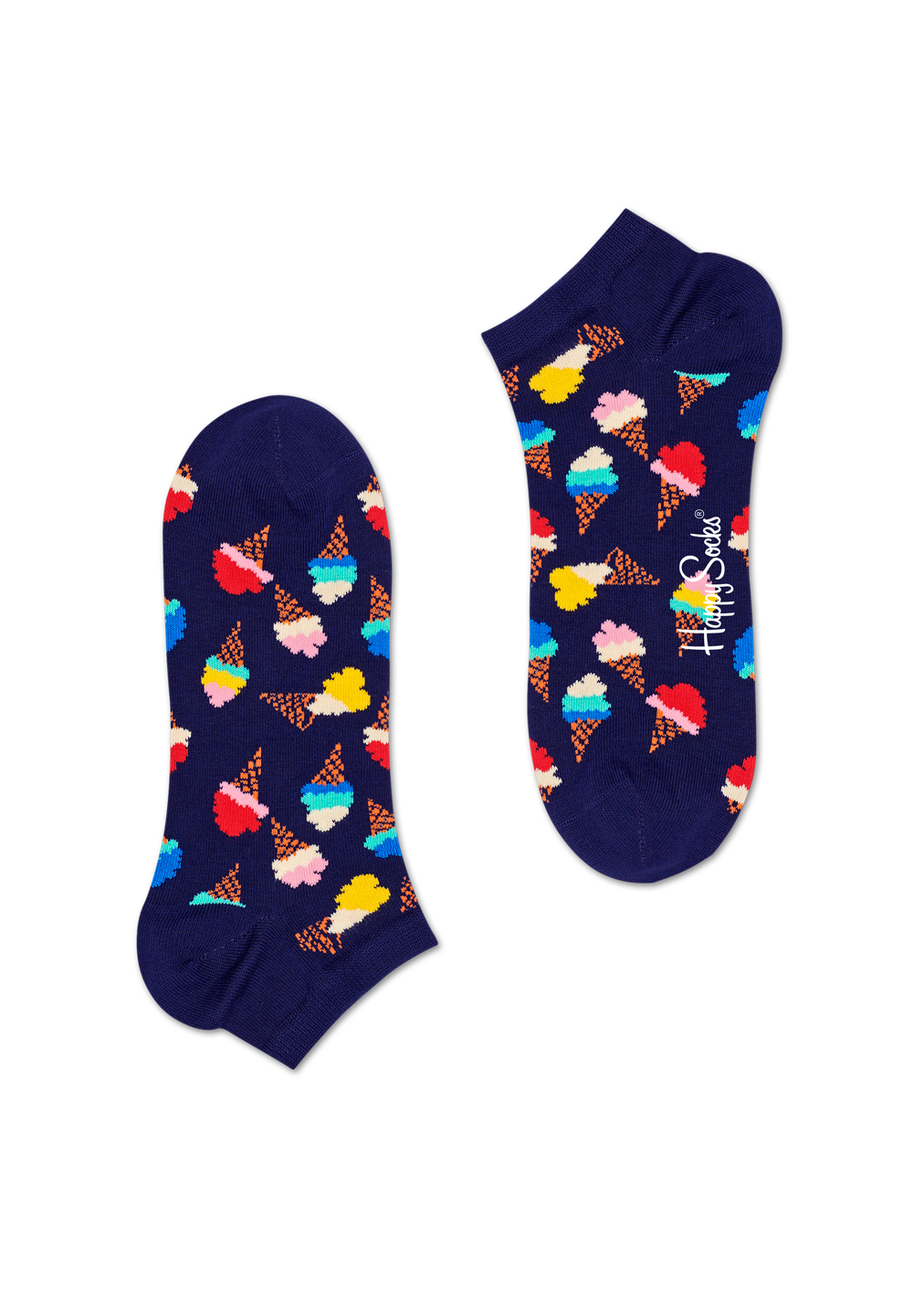 Navy Ice Cream Funny Short Socks Happy Socks UK