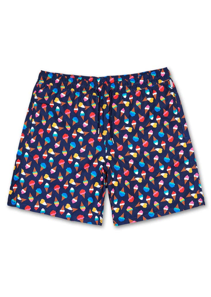 Colorful Swim Shorts: Ice Cream - Blue | Happy Socks US