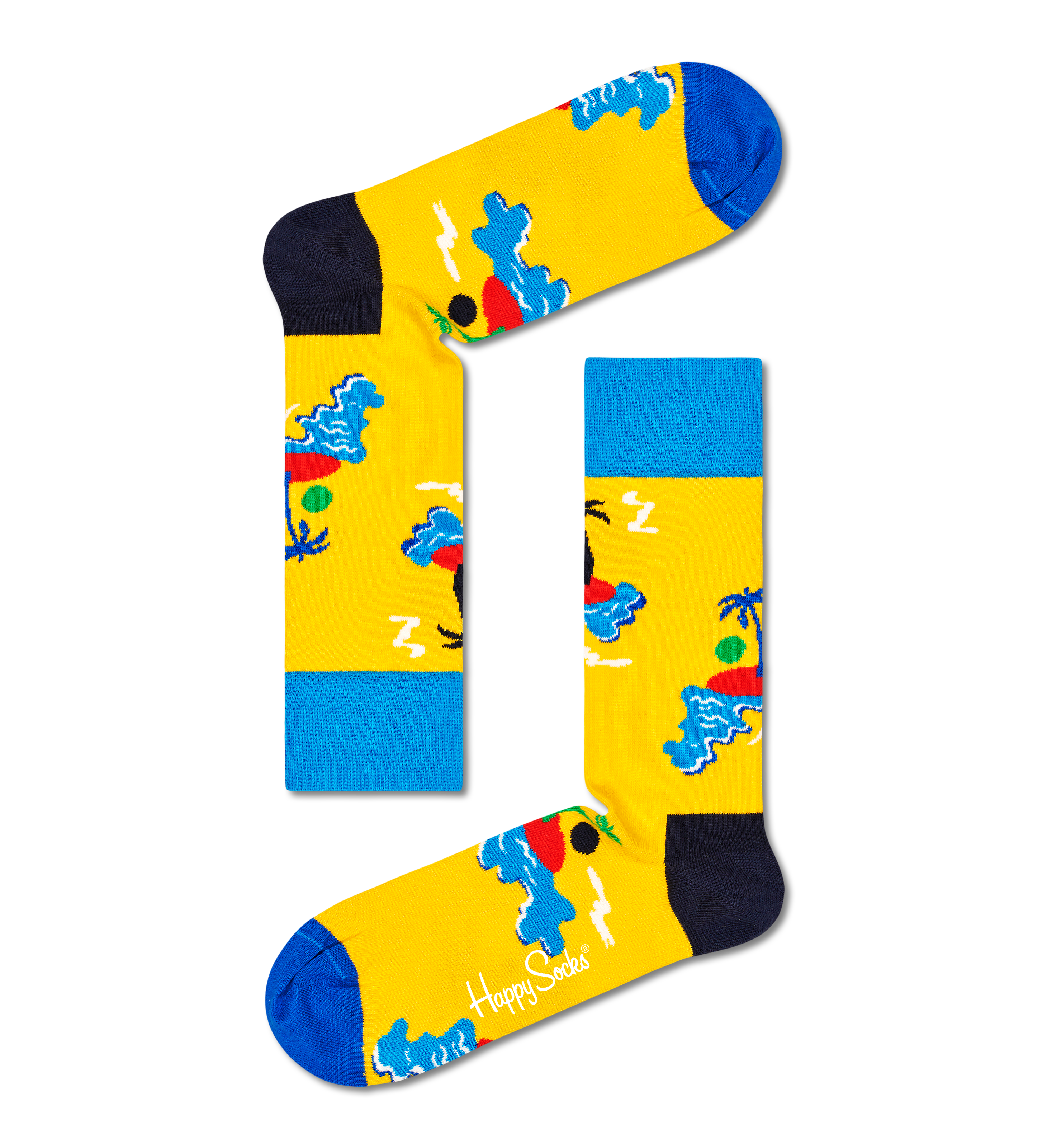 Yellow Island In The Sun Sock | Happy Socks